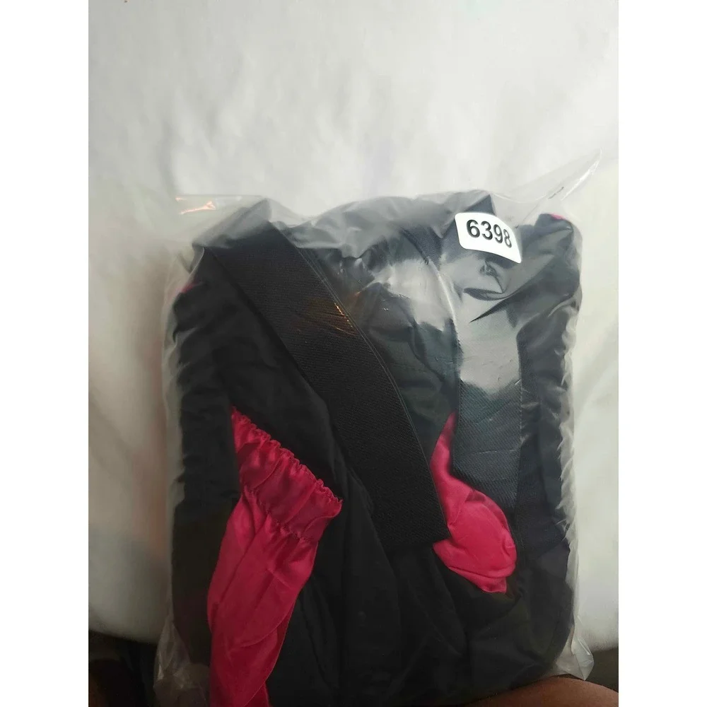 Iceburg Snow Pants Girls Size 8 Medium Black Pink Insulated Ski Bibs Suspenders